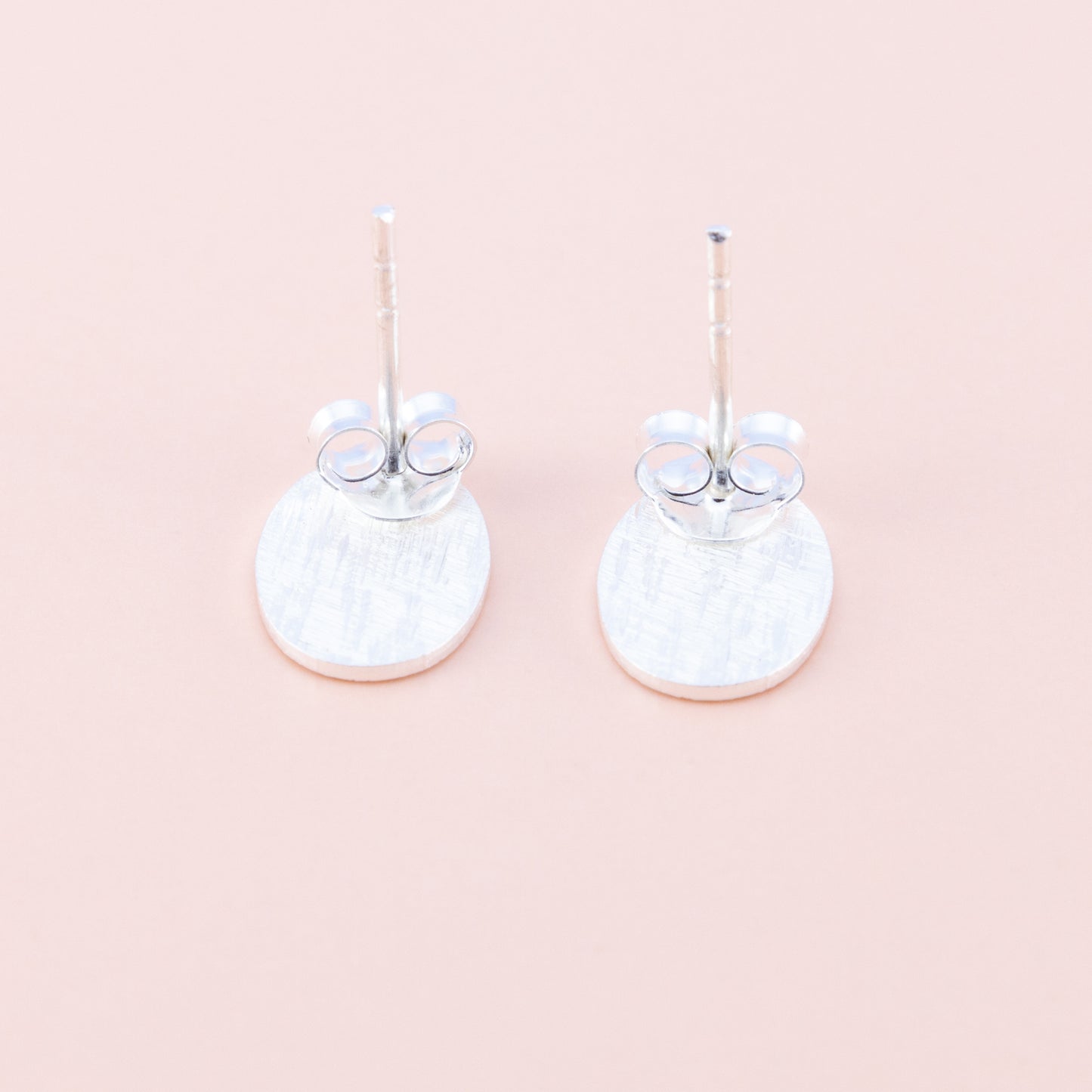 Oval Matte Silver Studs