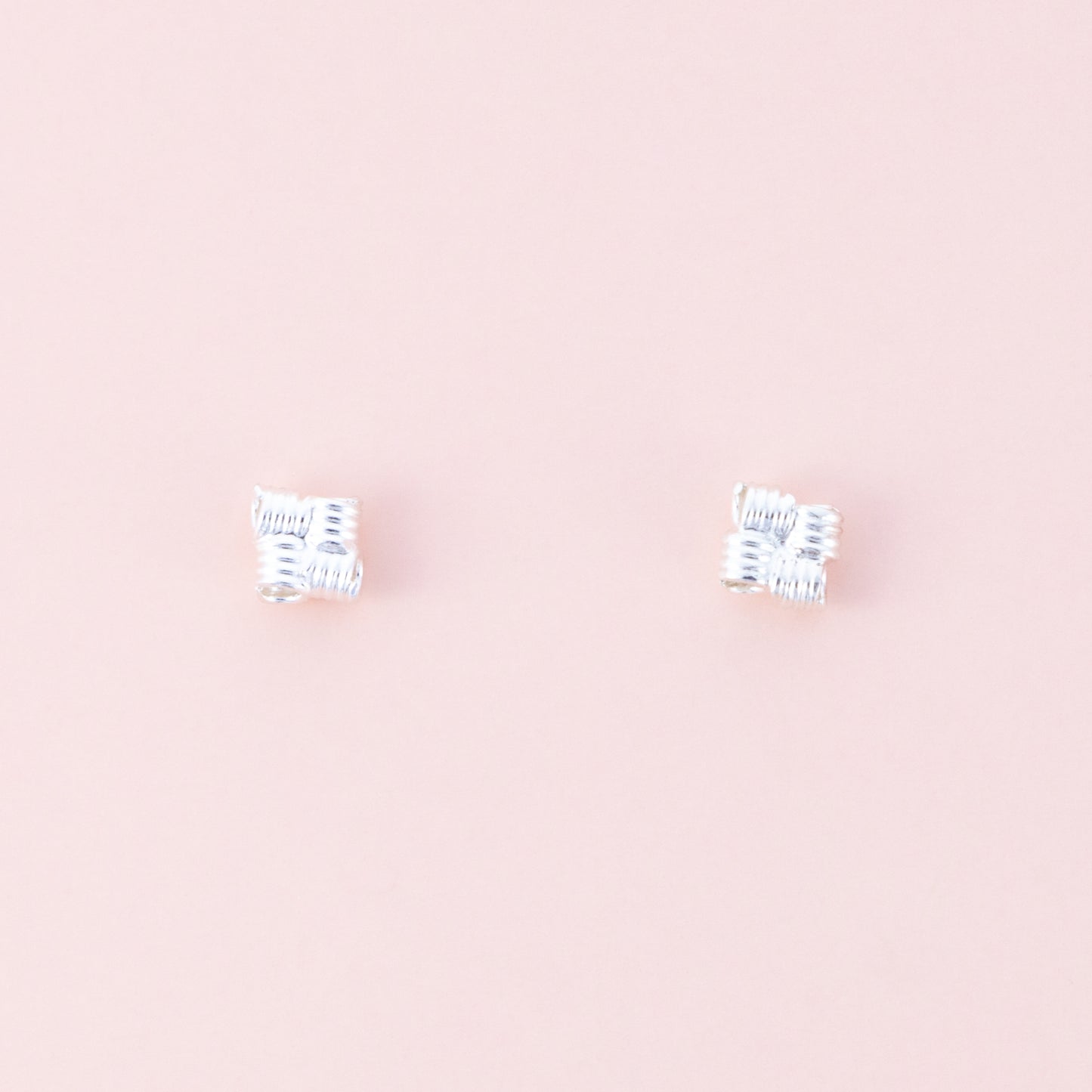 Sterling Silver Square Rope Studs - The Silver Alchemist