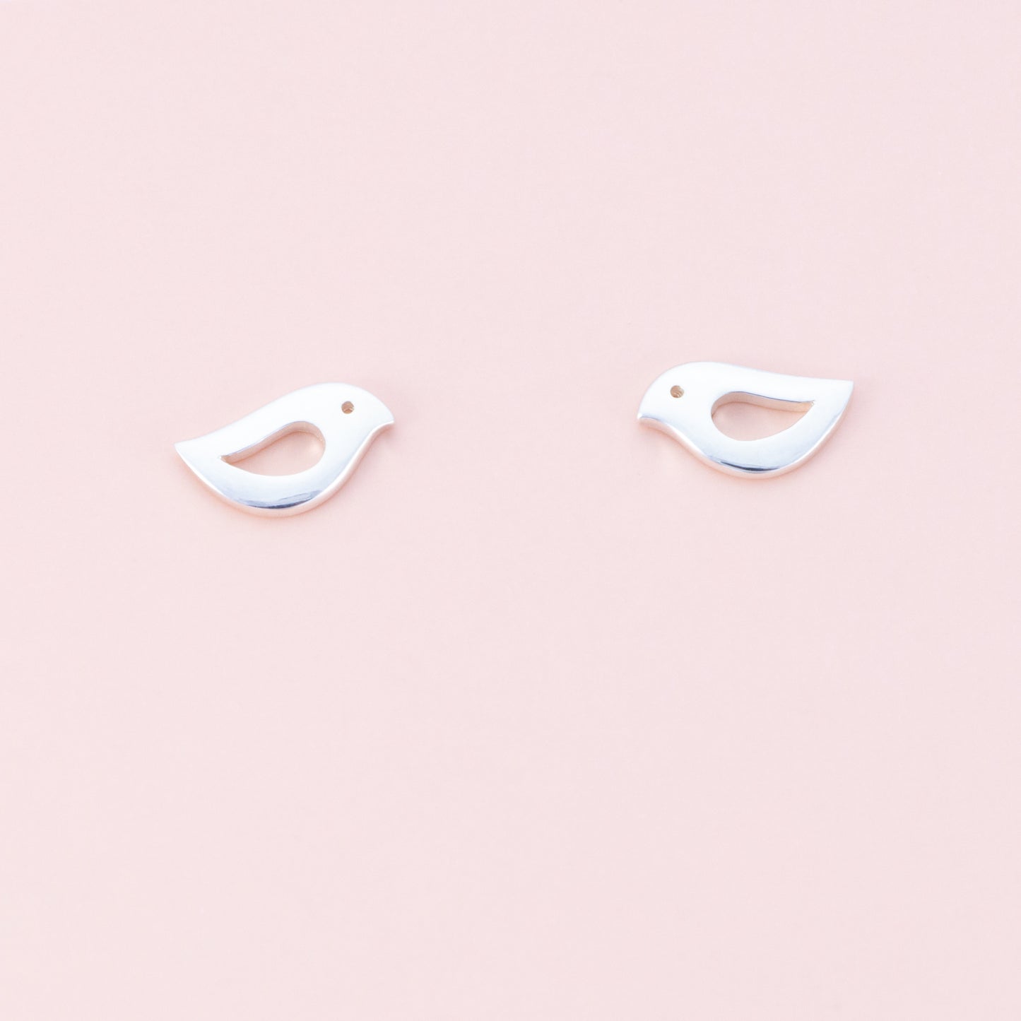 Sterling Silver Singing Bird Studs - The Silver Alchemist