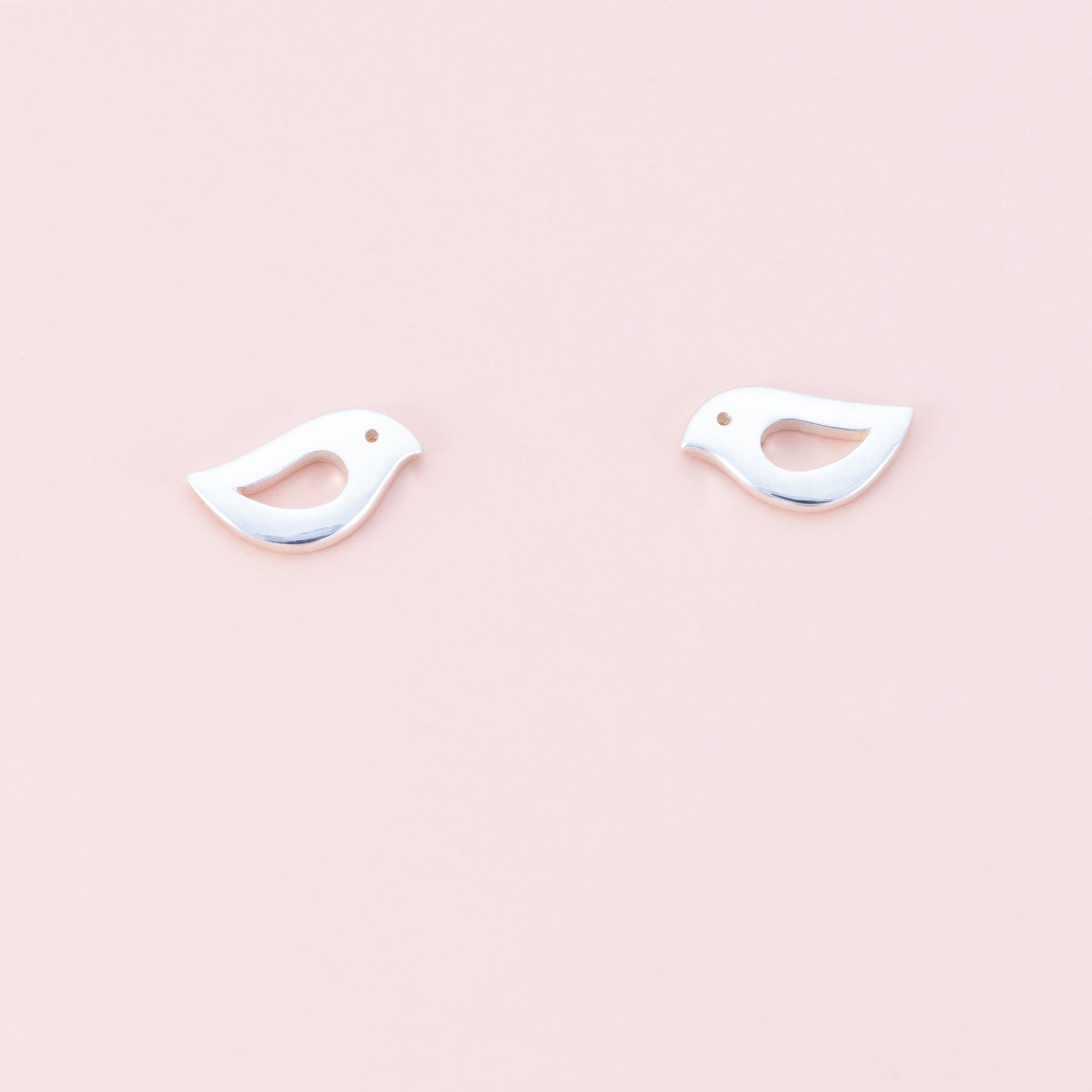 Sterling Silver Singing Bird Studs - The Silver Alchemist