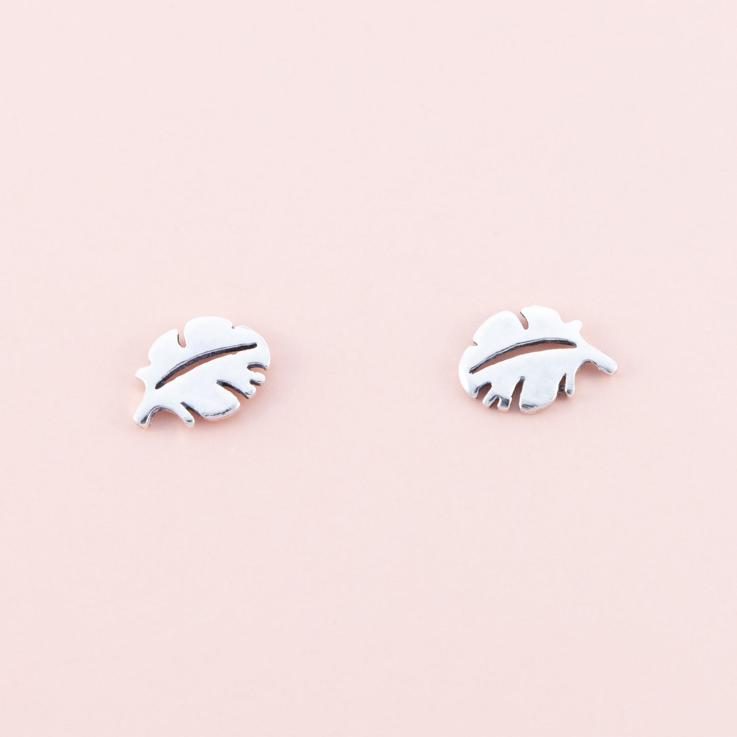 Sterling Silver Palm Leaf Studs - The Silver Alchemist