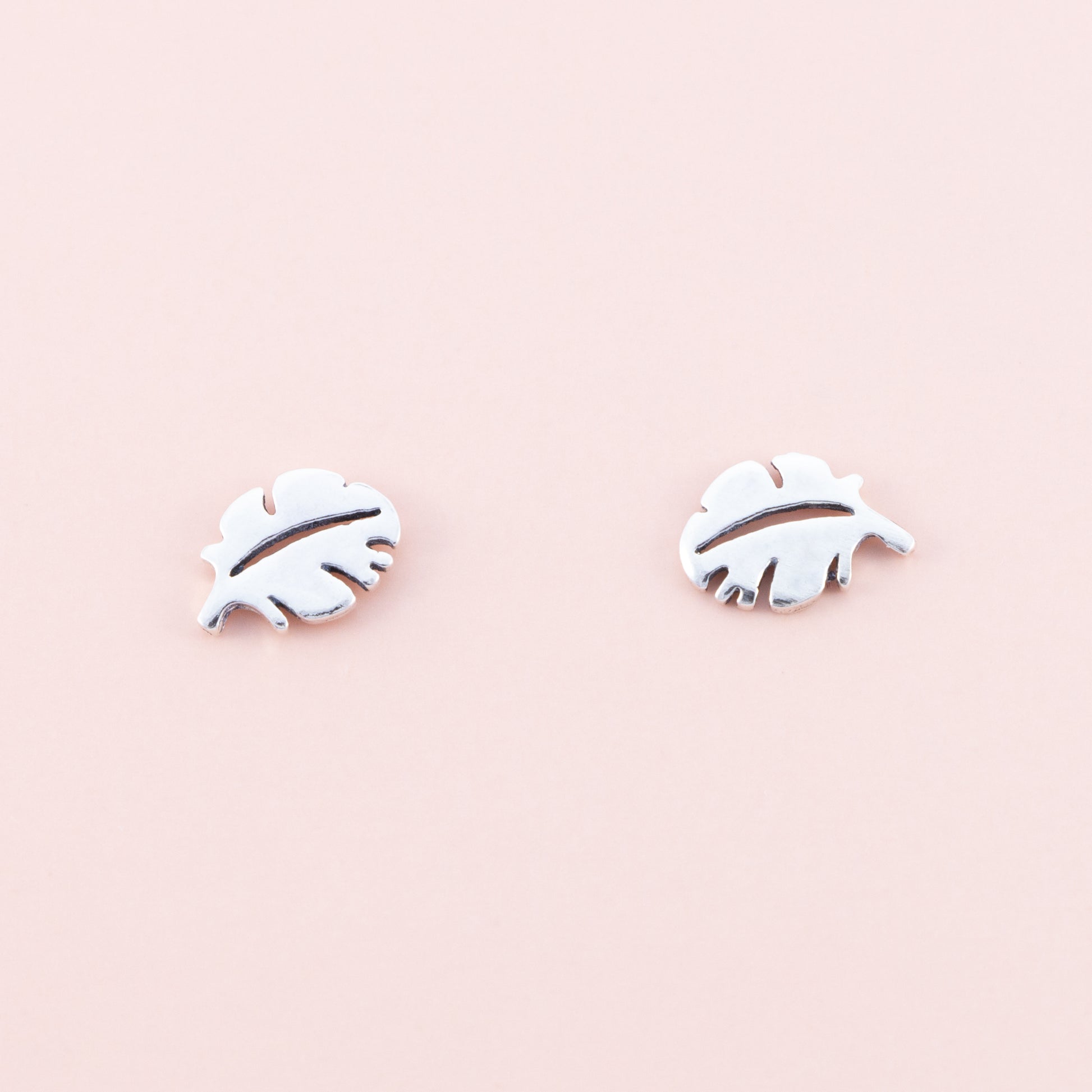 Sterling Silver Palm Leaf Studs - The Silver Alchemist