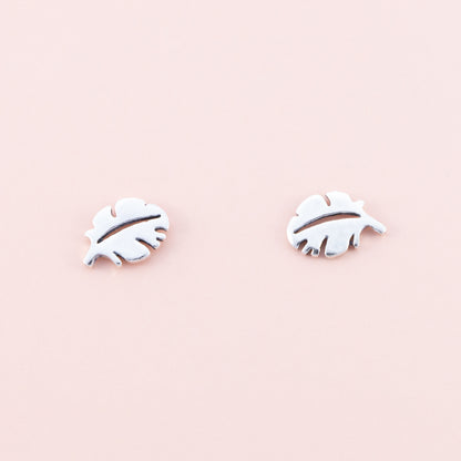 Sterling Silver Palm Leaf Studs - The Silver Alchemist