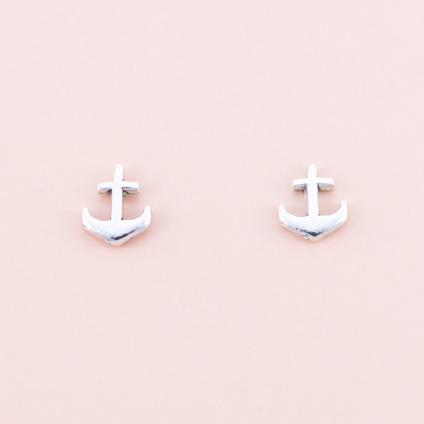 Sterling Silver Anchor Studs - The Silver Alchemist