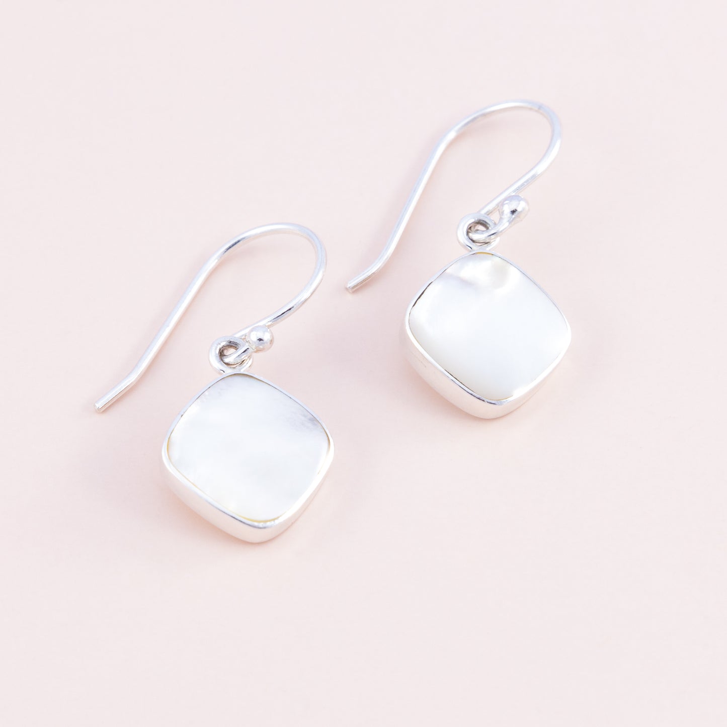 Sterling Silver Mother of Pearl Earrings - The Silver Alchemist