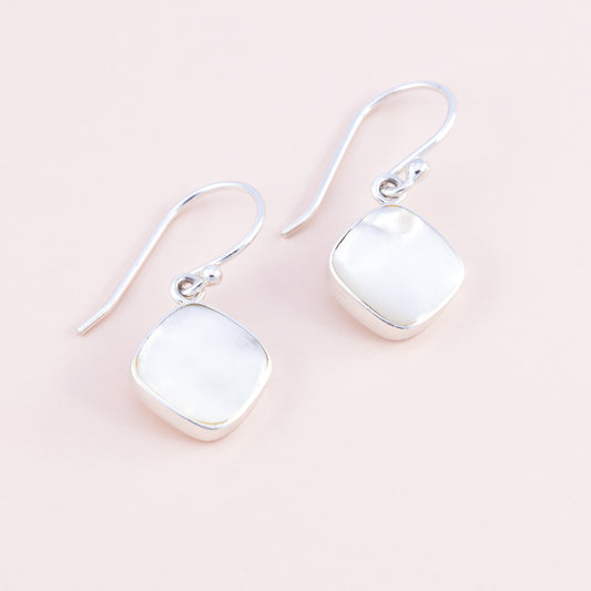 Sterling Silver Mother of Pearl Earrings - The Silver Alchemist