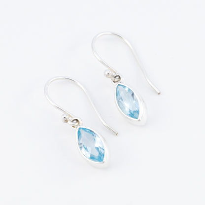 Sterling Silver Blue Topaz Gemstone Earrings - The Silver Alchemist