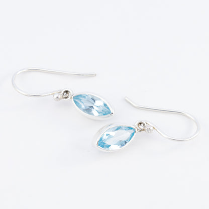 Sterling Silver Blue Topaz Gemstone Earrings - The Silver Alchemist