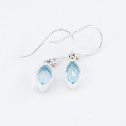 Blue Topaz Gemstone Earrings