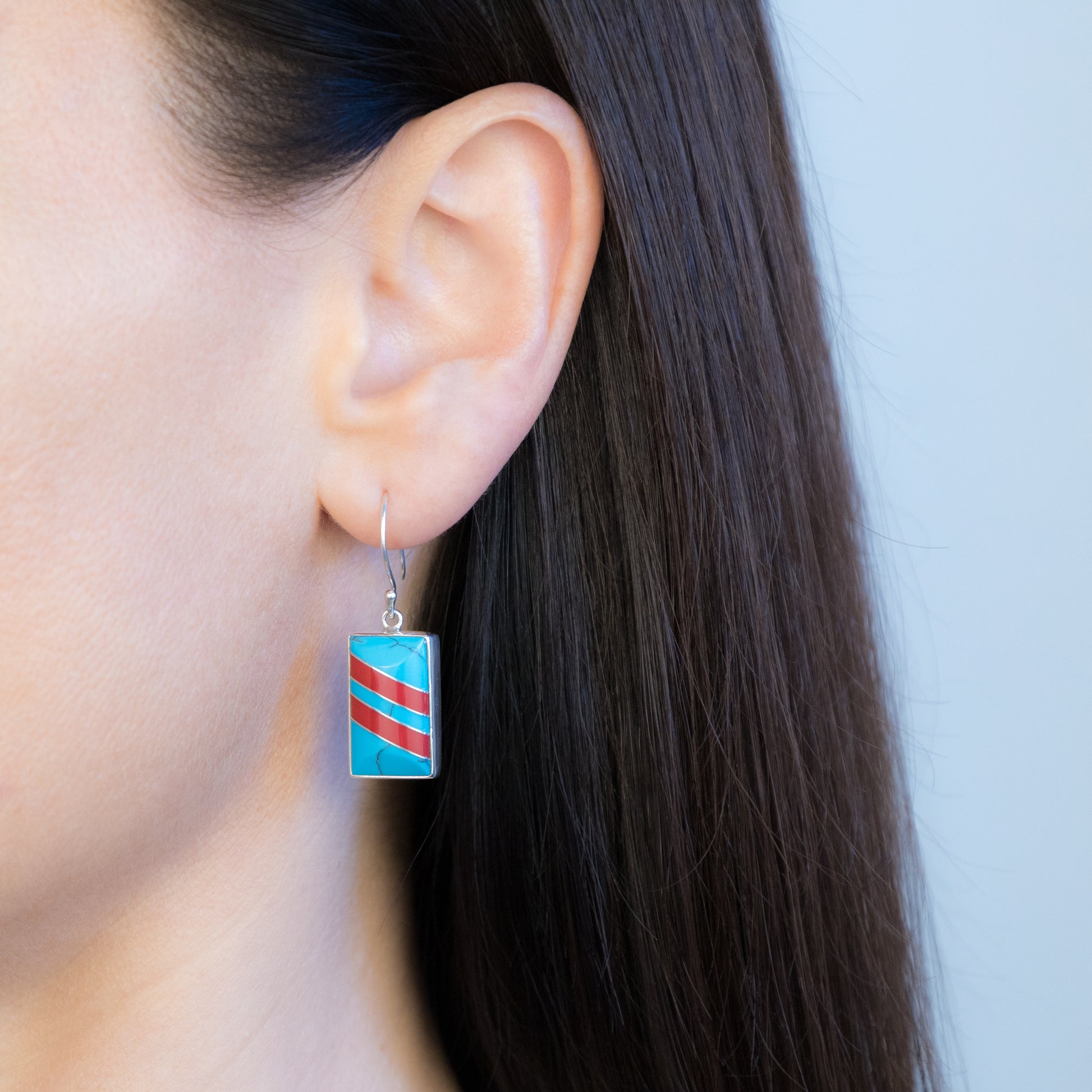 Sterling Silver Synthetic Howlite Earrings - The Silver Alchemist