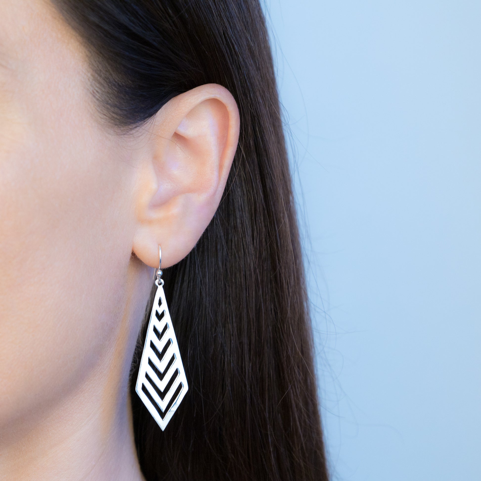 Sterling Silver Arrowed Drop Earrings - The Silver Alchemist