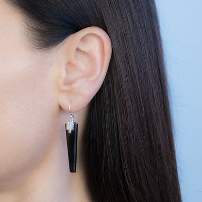 Sterling Silver Black Onyx Drop
Earrings - The Silver Alchemist