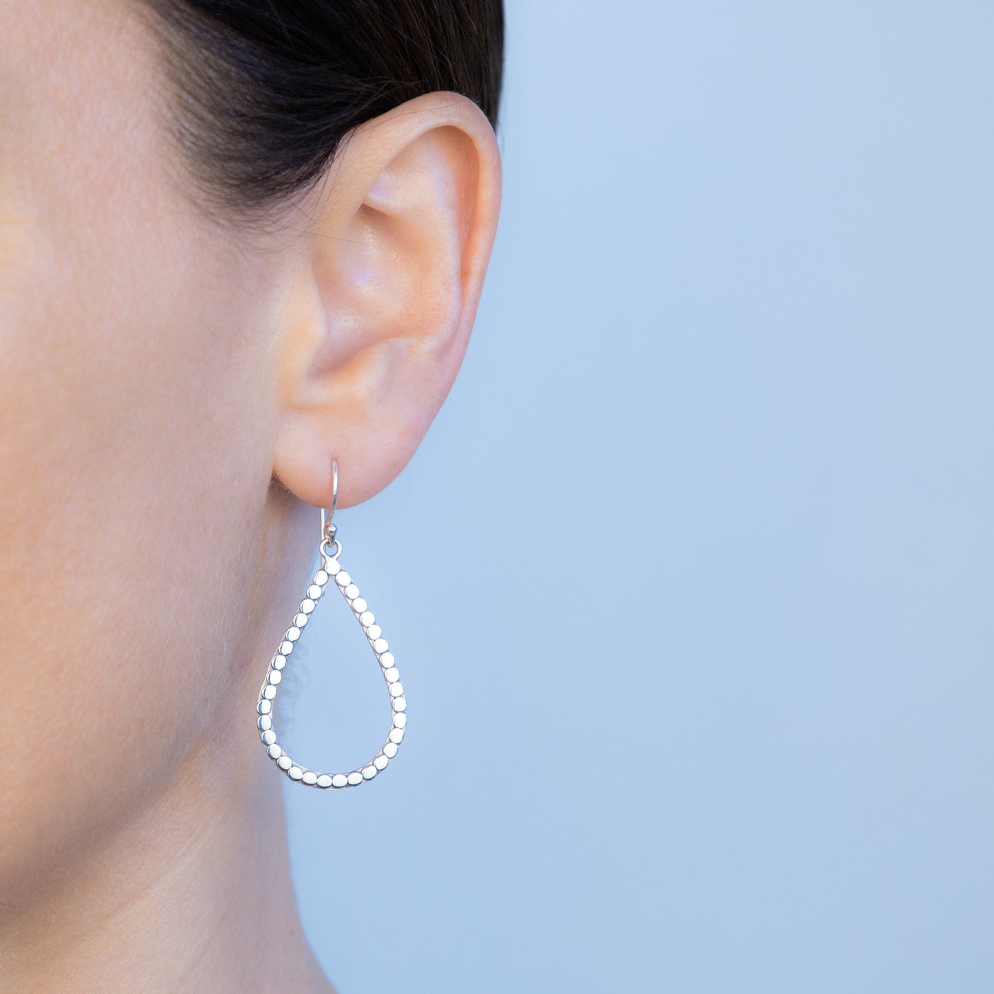 Sterling Silver Open Water Drop Earrings - The Silver Alchemist