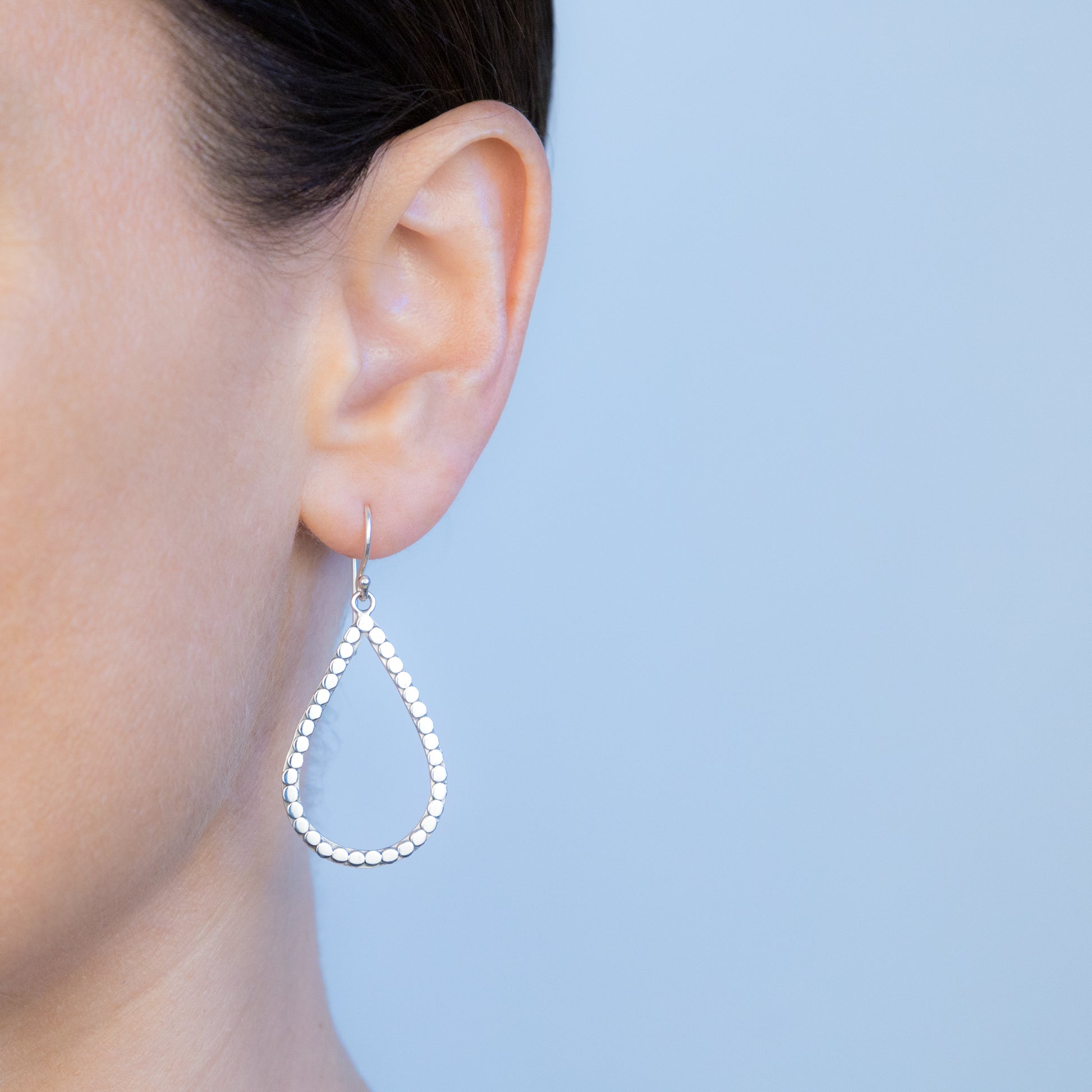 Sterling Silver Open Water Drop Earrings - The Silver Alchemist