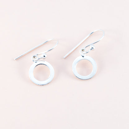 Sterling Silver Round Dangle Earrings - The Silver Alchemist