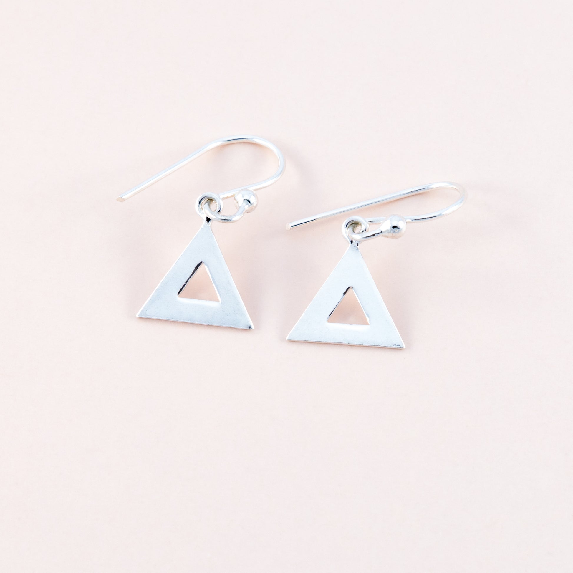 Sterling Silver Triangle Earrings - The Silver Alchemist