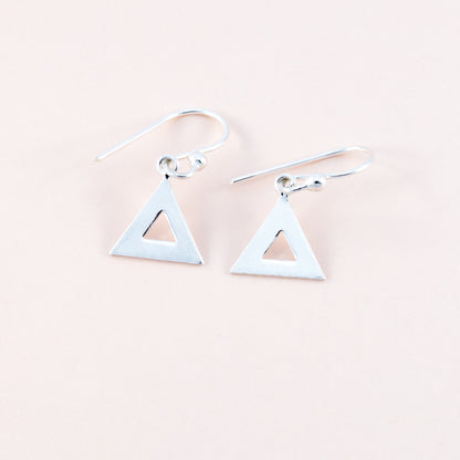 Sterling Silver Triangle Earrings - The Silver Alchemist