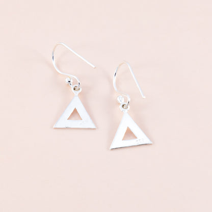 Triangle Silver Earrings