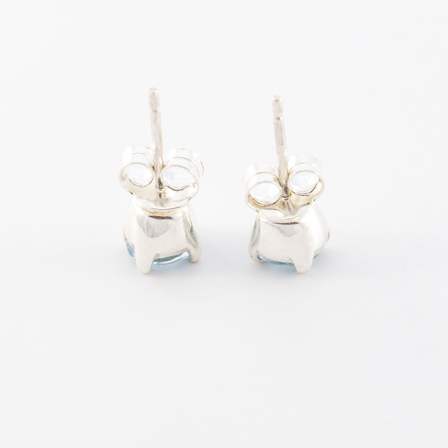 LAST PAIR - Blue Topaz Gemstone Studs