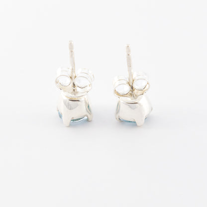 LAST PAIR - Blue Topaz Gemstone Studs