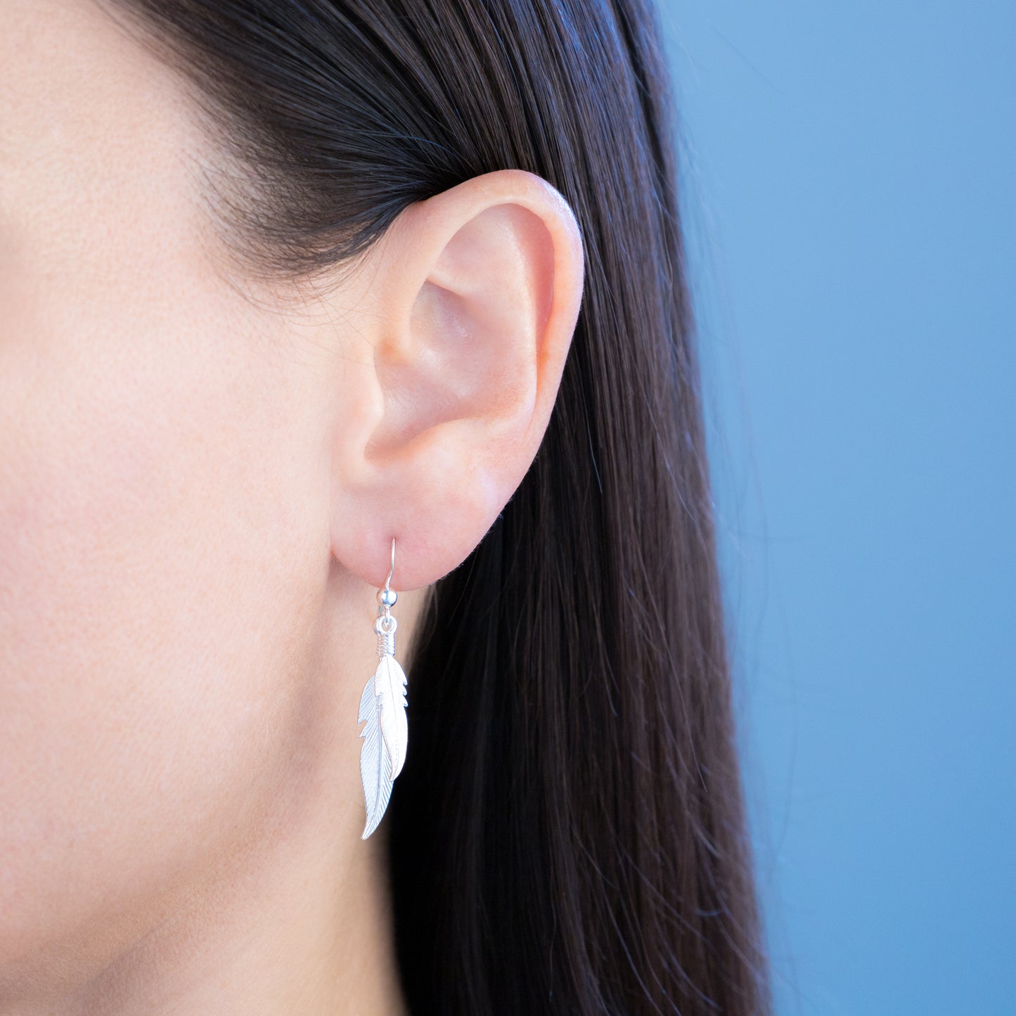 Sterling Silver Double Feather Earrings - The Silver Alchemist