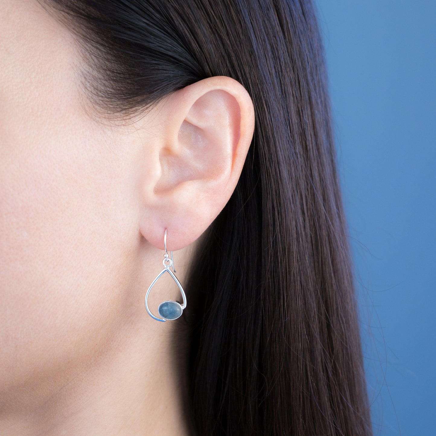 Sterling Silver Apatite Water Drop Earrings - The Silver Alchemist