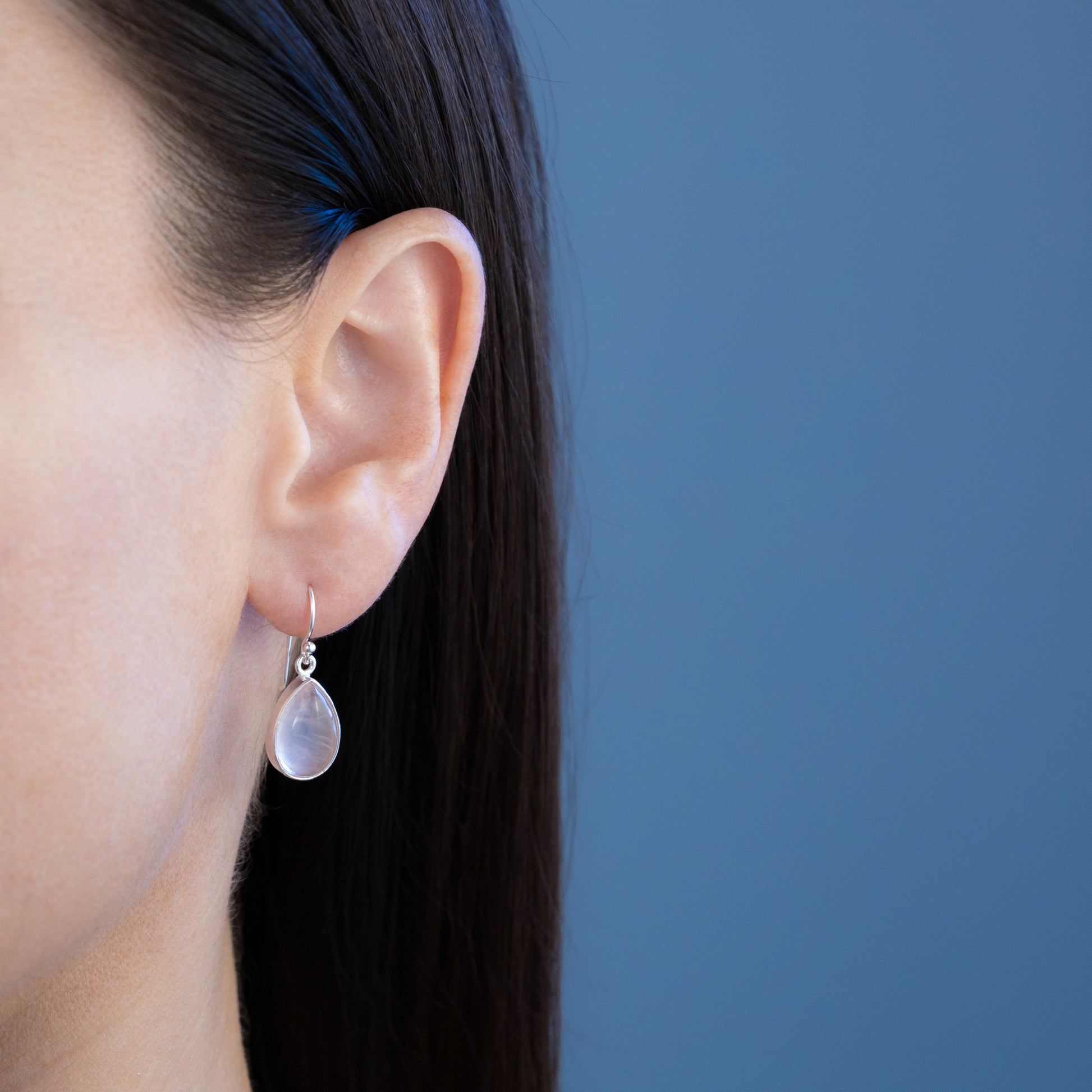 Sterling Silver Rose Quartz Earrings - The Silver Alchemist