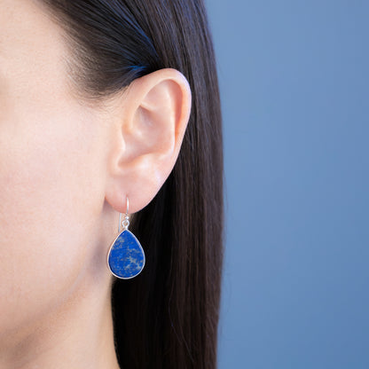 Sterling Silver Lapis Lazuli Earrings - The Silver Alchemist