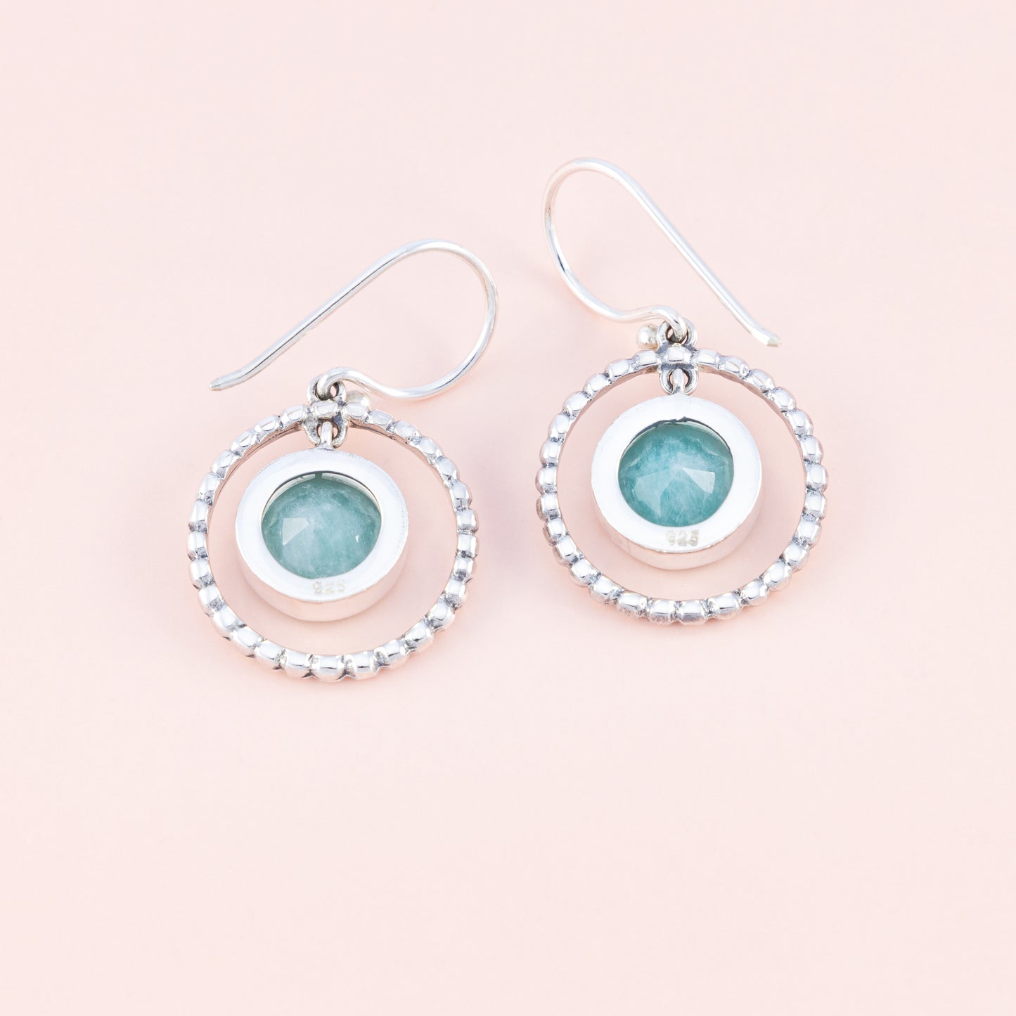 LAST PAIR - Amazonite Gemstone Dangle Earrings