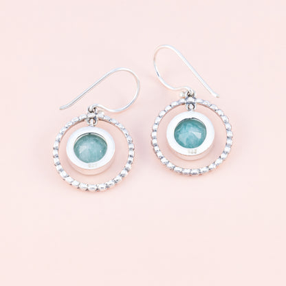 LAST PAIR - Amazonite Gemstone Dangle Earrings