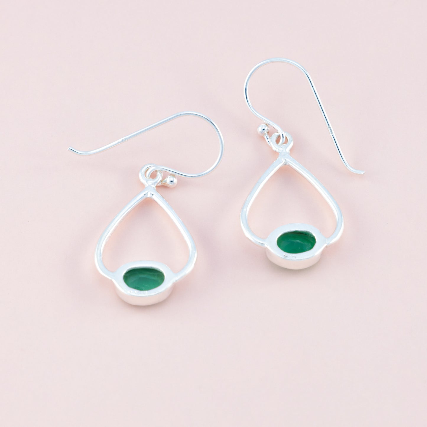 Green Onyx Teardrop Earrings