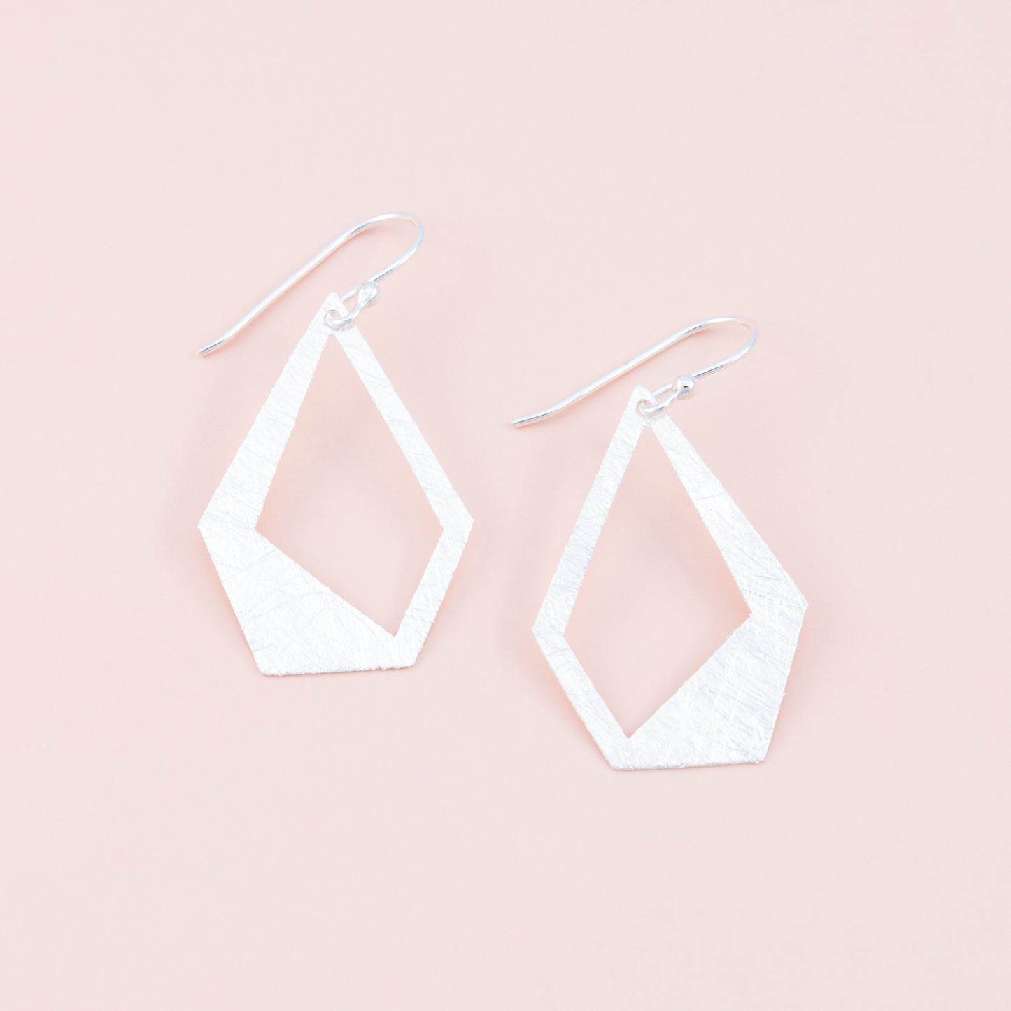 Sterling Silver Abstract Geometric Matte Earrings - The Silver Alchemist