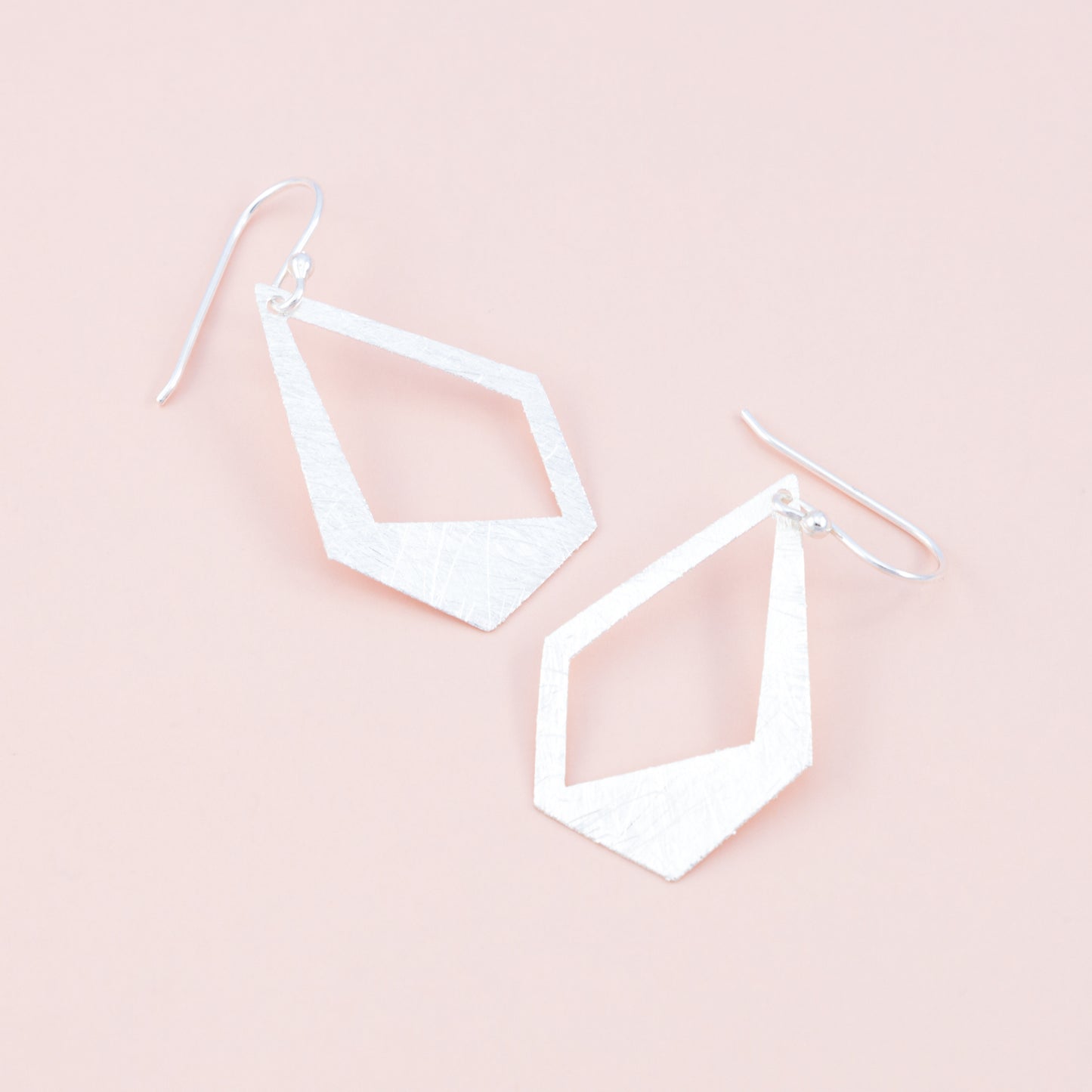 Sterling Silver Abstract Geometric Matte Earrings - The Silver Alchemist