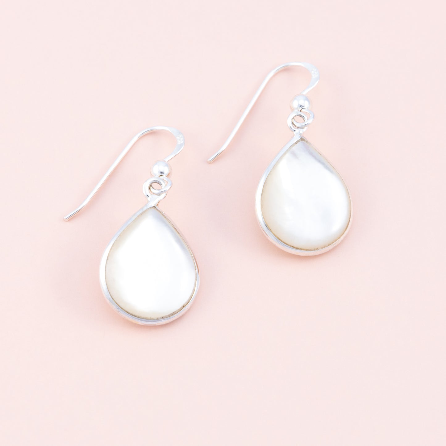 Sterling Silver Mother of Pearl Droplet - The Silver Alchemist