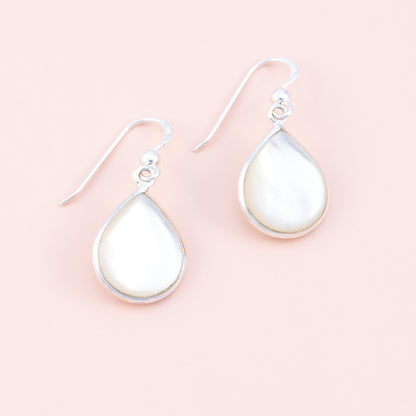 Sterling Silver Mother of Pearl Droplet - The Silver Alchemist