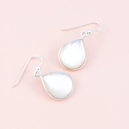 Sterling Silver Mother of Pearl Droplet - The Silver Alchemist