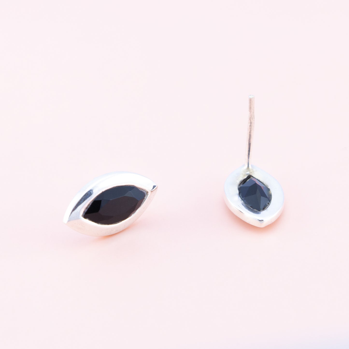 Black Onyx Teardrop Studs