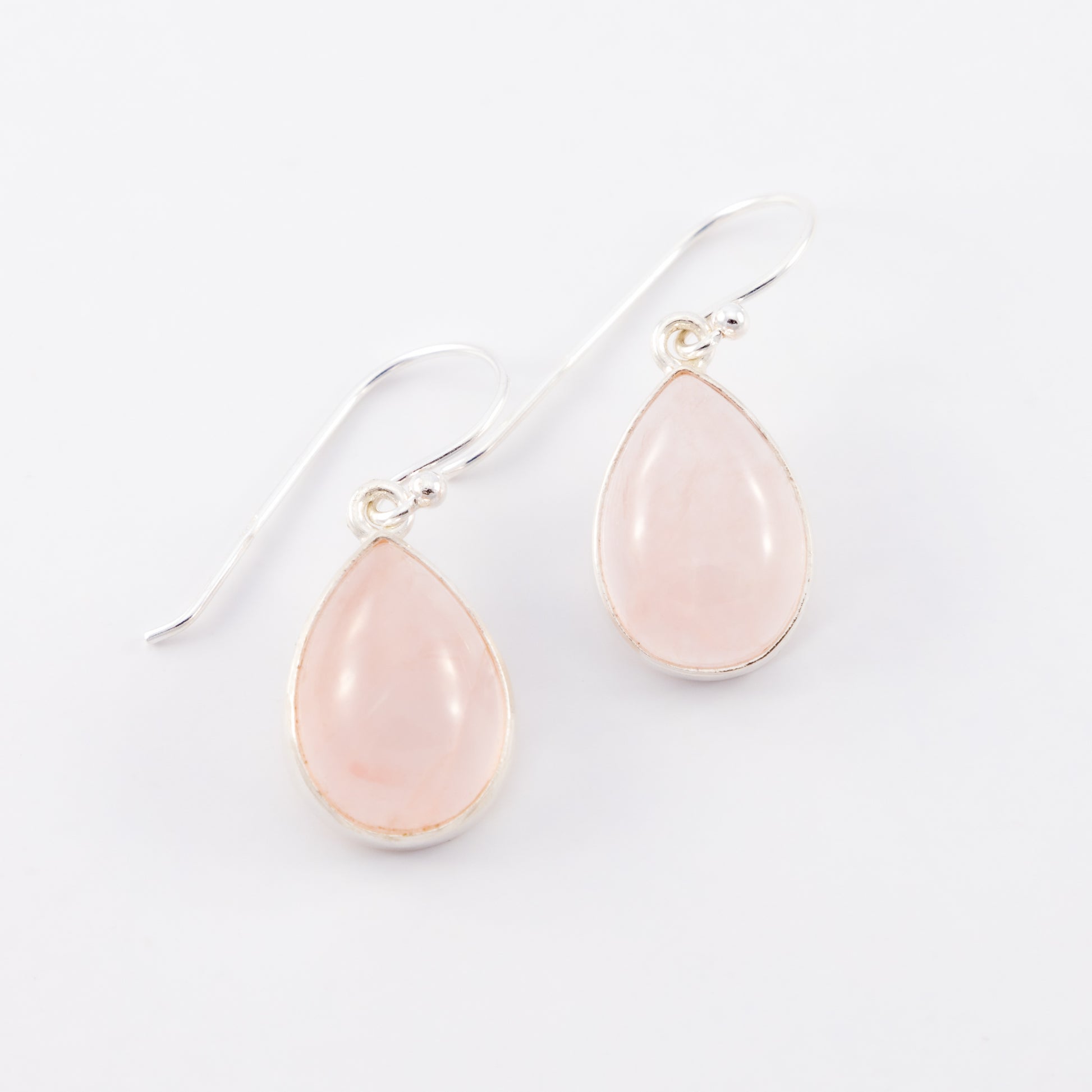 Sterling Silver Rose Quartz Earrings - The Silver Alchemist