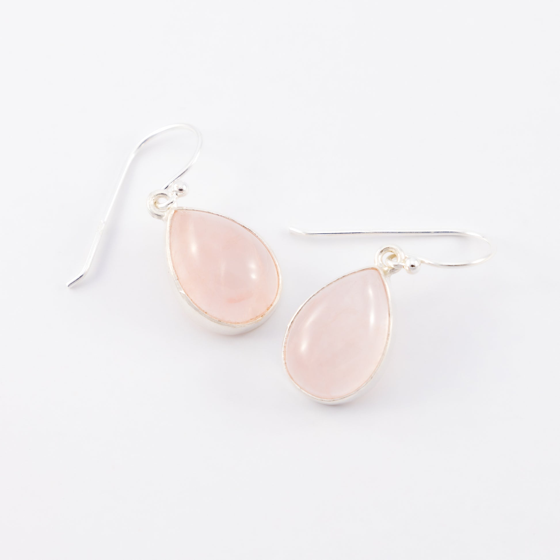 Sterling Silver Rose Quartz Earrings - The Silver Alchemist