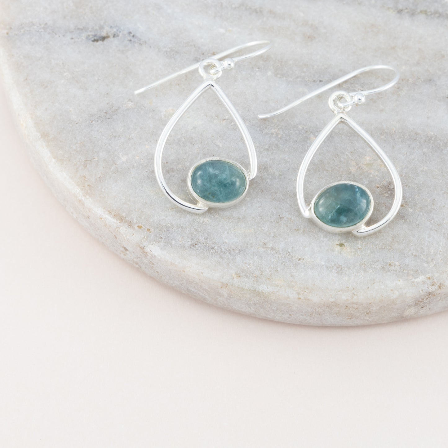 Sterling Silver Apatite Water Drop Earrings - The Silver Alchemist