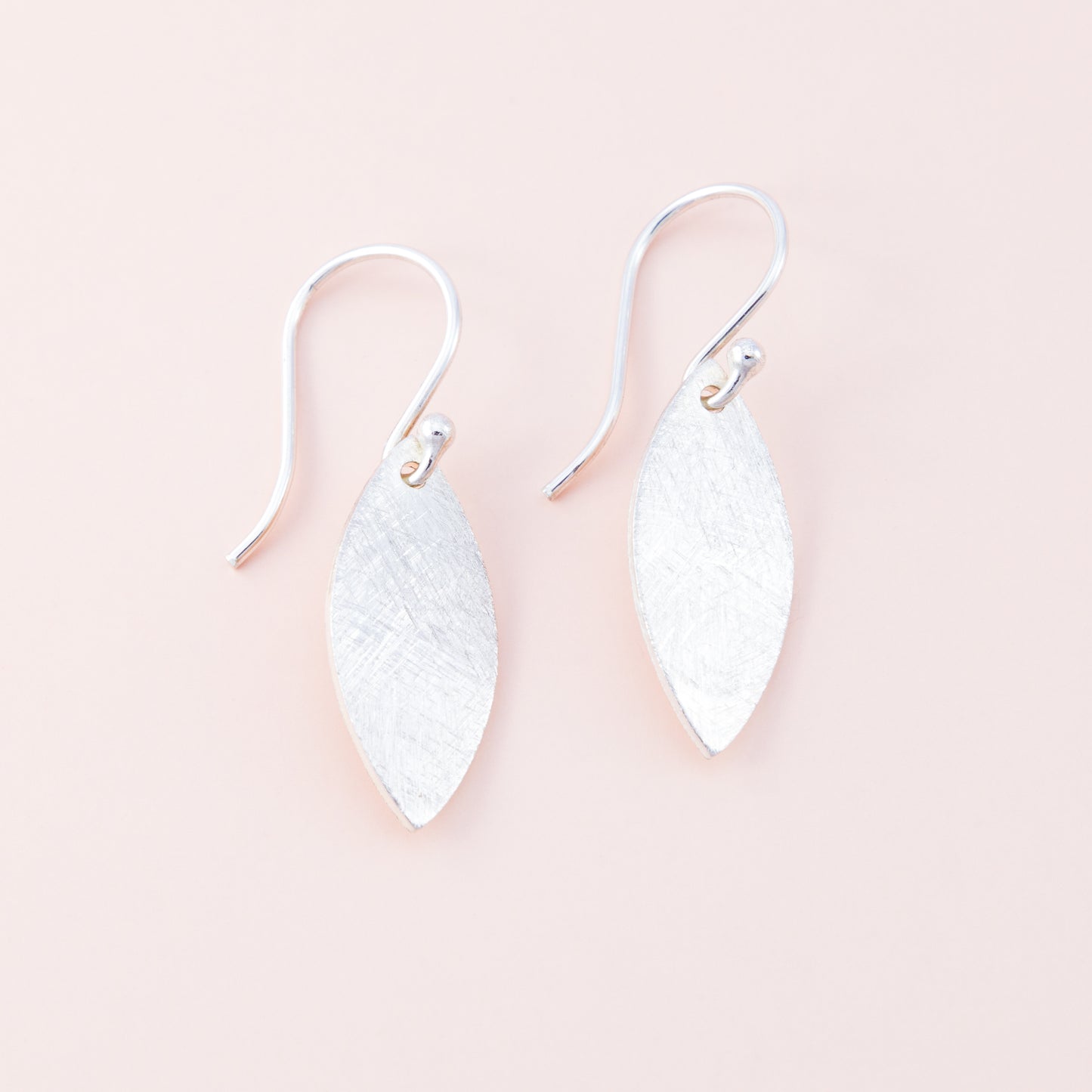 Sterling Silver Matte Teardrop Dangle Earrings - The Silver Alchemist