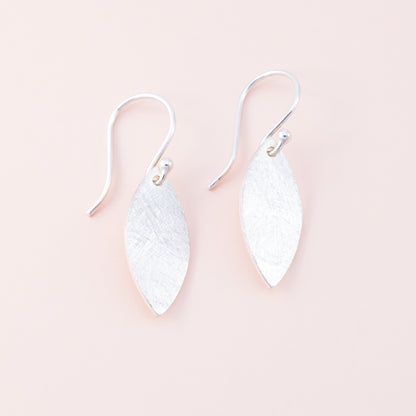 Sterling Silver Matte Teardrop Dangle Earrings - The Silver Alchemist