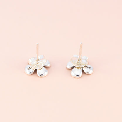 Clover Marcasite Silver Studs