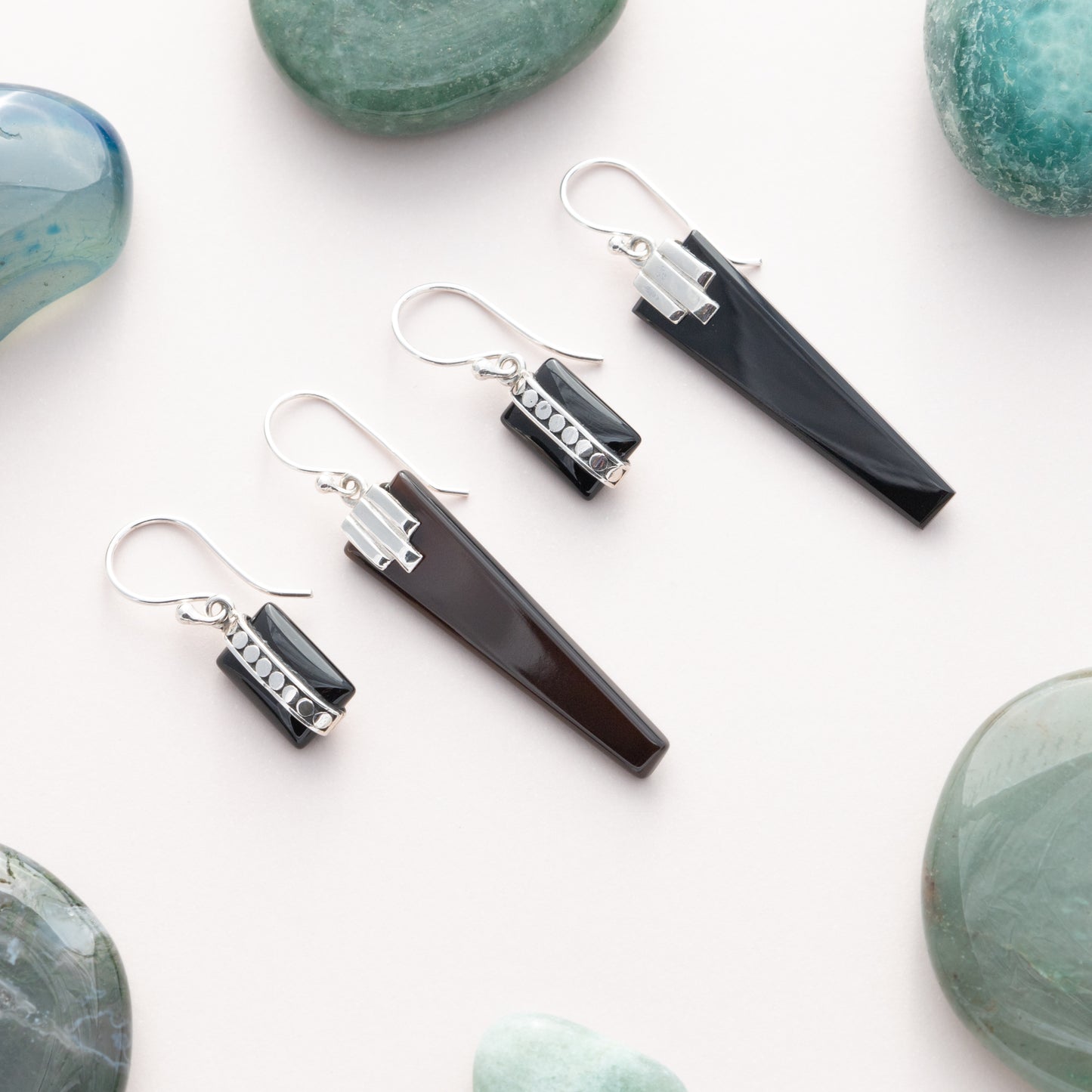 Sterling Silver Black Onyx Drop
Earrings - The Silver Alchemist