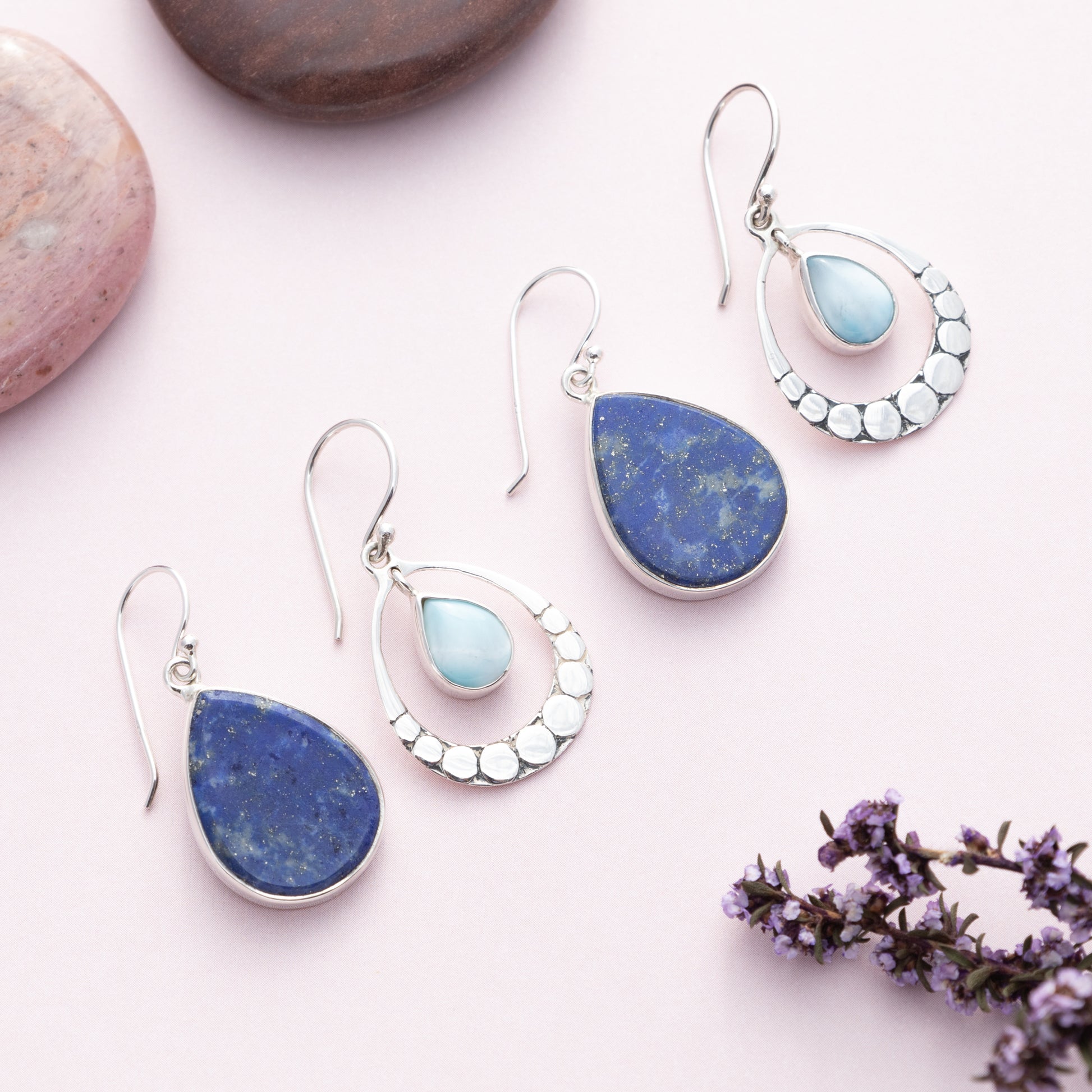 Sterling Silver Lapis Lazuli Earrings - The Silver Alchemist