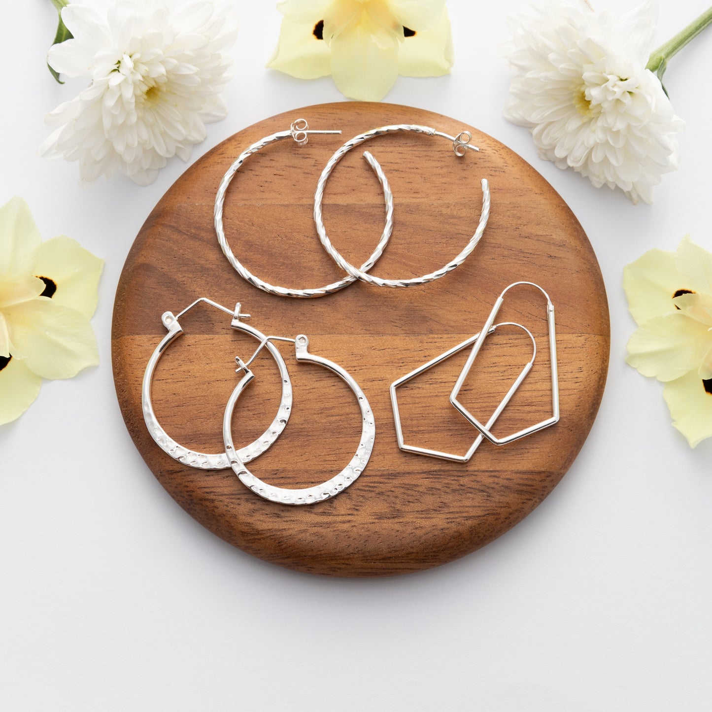 Sterling Silver Twisted Hoops - The Silver Alchemist