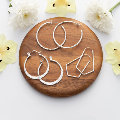 Sterling Silver Twisted Hoops - The Silver Alchemist