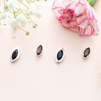 Black Onyx Teardrop Studs