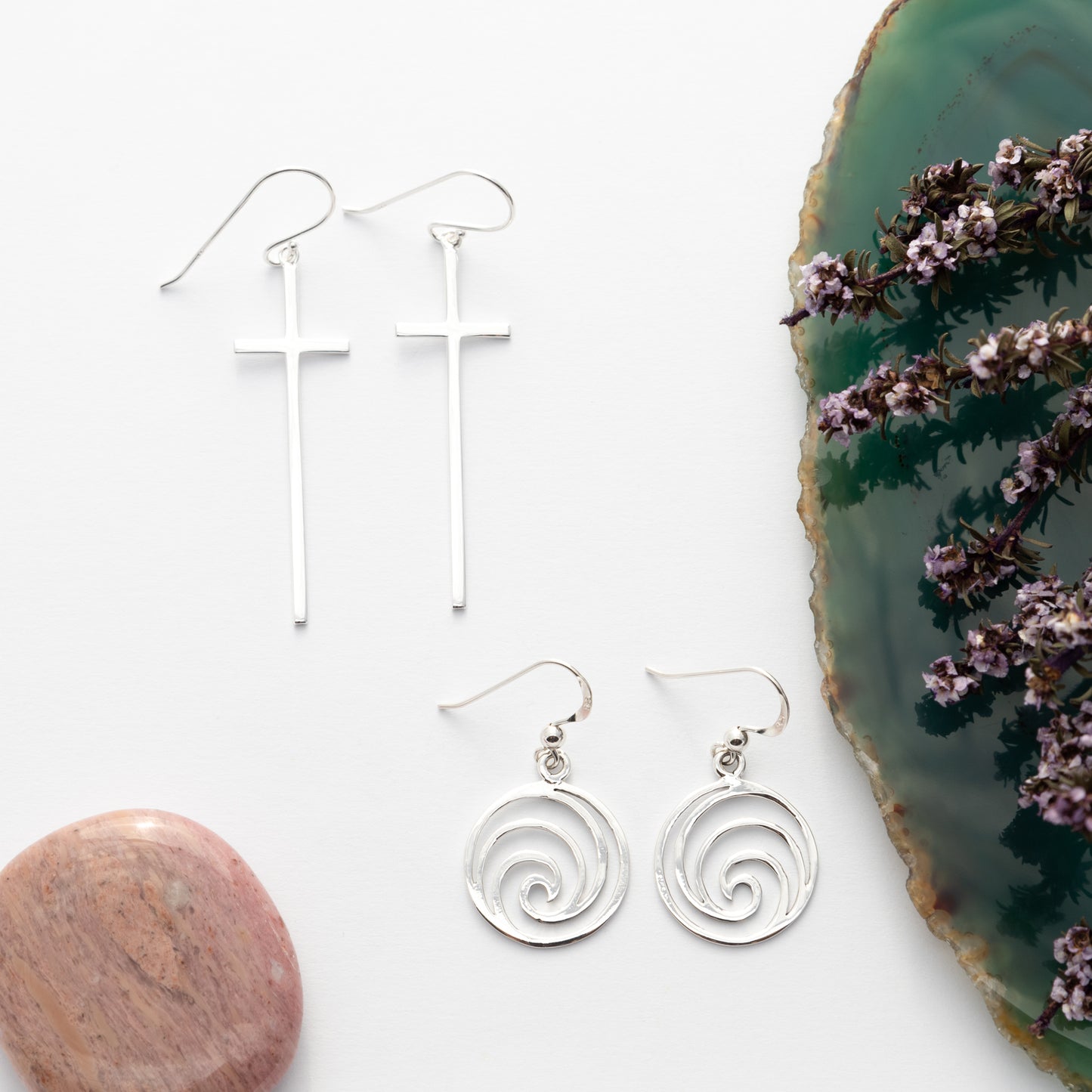 Sterling Silver Spiral Wave Earrings - The Silver Alchemist