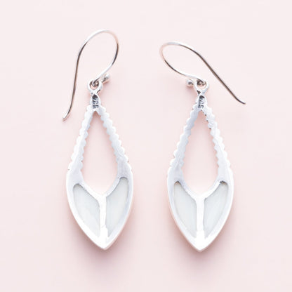 Mother of Pearl Twisted Drop Earrings